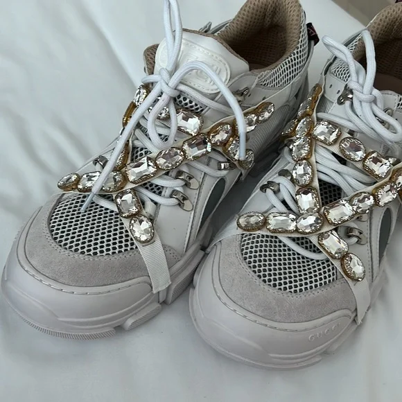 Gucci Journey Jewel Embellished Sneakers.